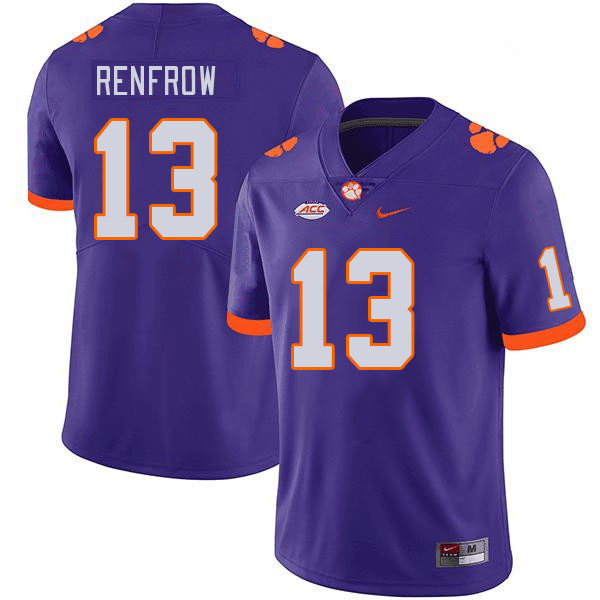Clemson Tigers #13 Hunter Renfrow College Football Jerseys Stitched Sale-Purple